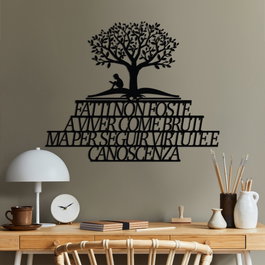 Wallity Fatti Non Foste 2 Escultura de Pared Negra